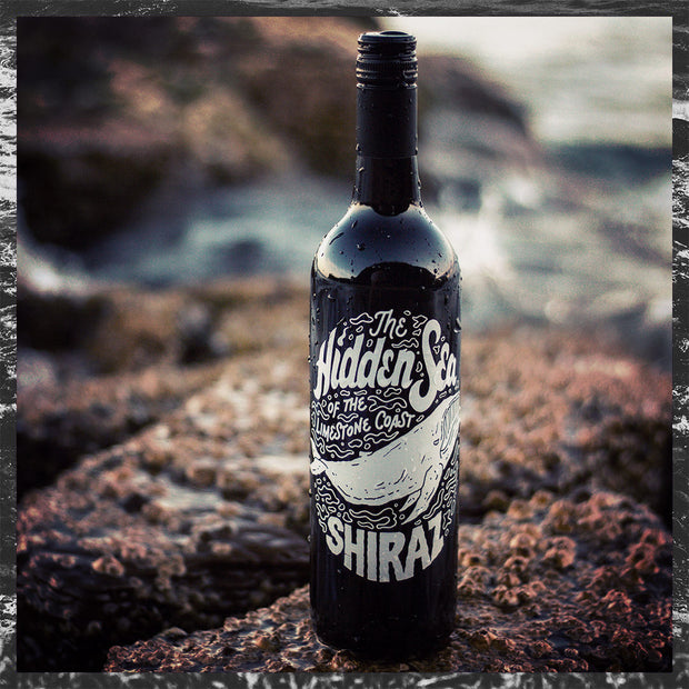 Shiraz wine on rock
