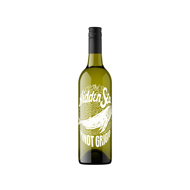 The Hidden Sea Pinot Grigio is an expressive palate with crisp fresh characters of pear and pineapple with some hints of honey before finishing with a note of crisp apple acid.
